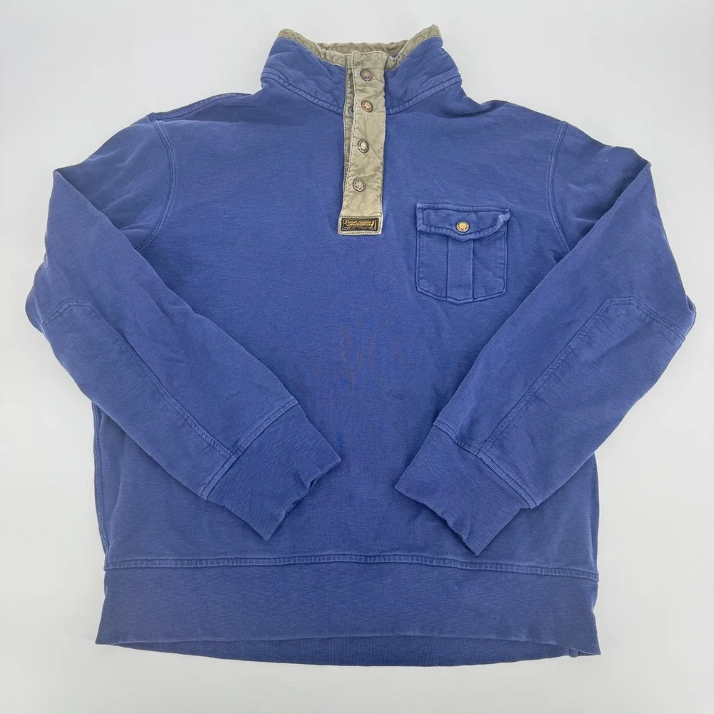 Polo Ralph Lauren‎ XL Blue Mock Neck Pullover Sweatshirt R.L.P.C. Supply Co.